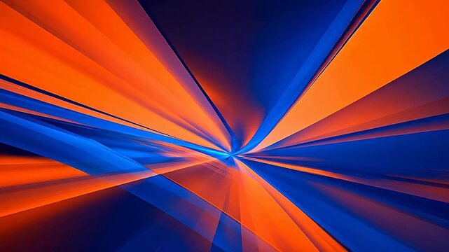 Abstract geometric pattern with blue and orange