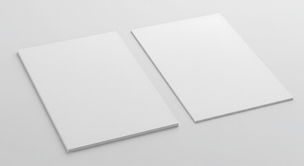 Clean Minimalist Mockup: Blank Paper Sheets