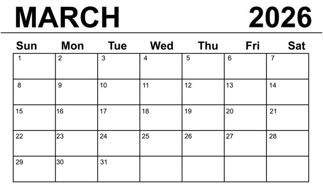 March 2026 Calendar Planner 