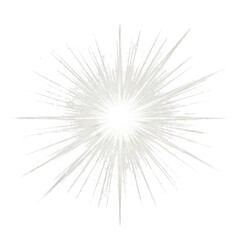 Fototapeta premium Radiant white light burst on transparent background graphic design element