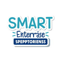 Smart enterraise logo featuring a stylized depiction of a plant. Vector