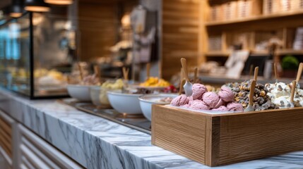 Gelato shop interior 