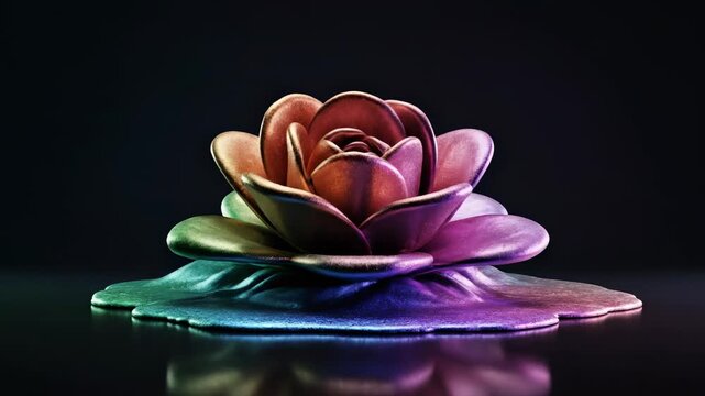 Iridescent Abstract Forms - A Study in Light and Reflection.