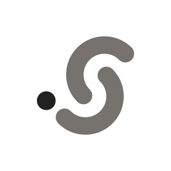 Naklejka premium letter S logo formed by two human-like shapes suggesting collaboration and community. ideal for nonprofit organizations, social initiatives, foundations, support networks, and purpose-driven branding