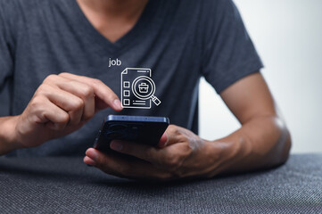Person Using Smartphone to Search for Job Opportunities Online