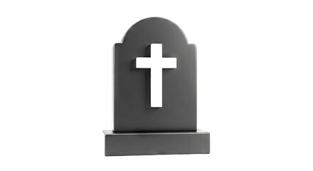 Fototapeta premium 3D Tombstone with Cross