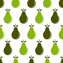 Avocado Seamless Pattern Design. Avocado Fruits Background Vector