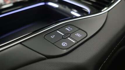 Fototapeta premium Modern Car Dashboard: Buttons and Controls