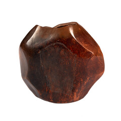 Ceramic vase in ancient style. Object isolated on white background