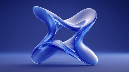 flower like 3d glass shapes abstract background or wallpaper 