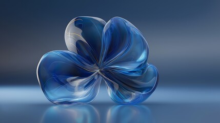 flower like 3d glass shapes abstract background or wallpaper 