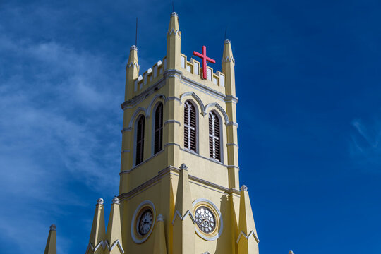 The Christ Church at Shimla India. It was built in1857 to serve the largely Anglican British community in India.