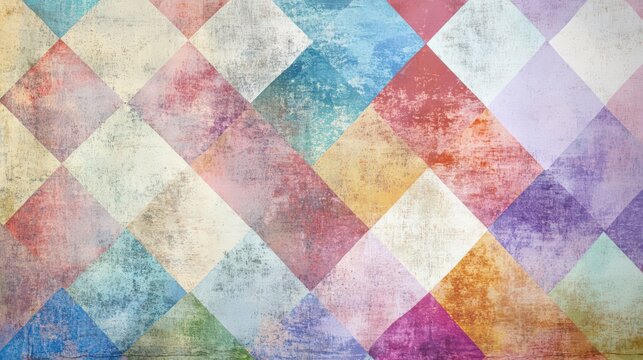 カラフルな菱形模様の背景