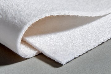 Dense White Fabric Macro View of Soft Texture