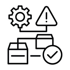 System maintenance warning with connected components and success check © tarek