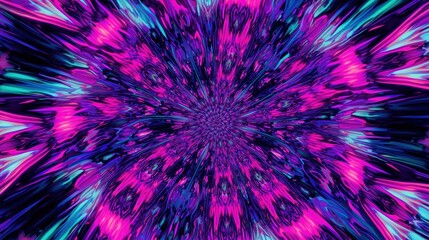 Fototapeta premium A mesmerizing abstract explosion of vibrant pink and blue hues in a cosmic pattern