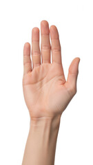 Human hand isolated on transparent background