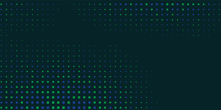 Digital green pixel pattern dark green background. Cyber grid for game interface for tech wallpaper. sreaming overlay and futuristic concept