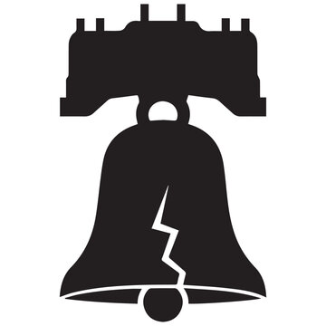 Cracked Liberty Bell Silhouette