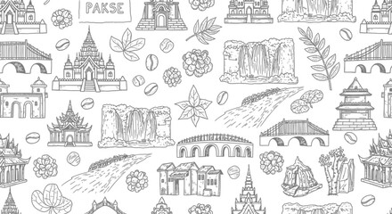 Fototapeta premium Monochrome Illustration Art