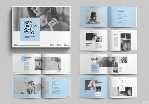 Inspiration Portfolio Layout Design Template Landscape