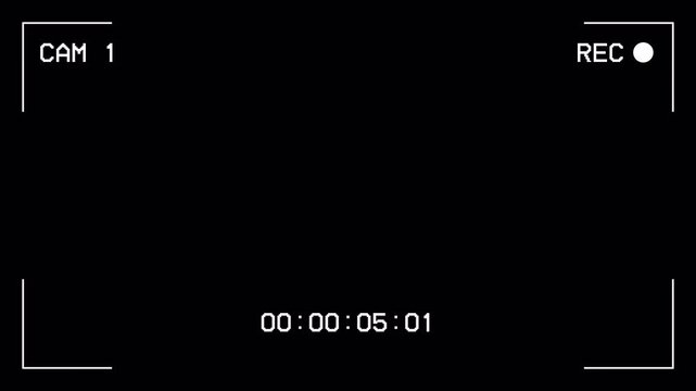 Surveillance cctv camera recording video overlay on alpha channel. 4k video