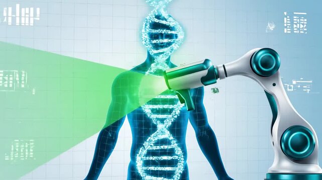 Futuristic Technology Personification with Health and Data Icons