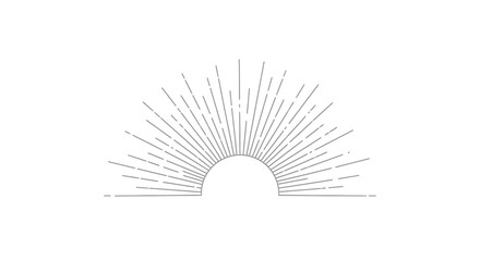 An abstract 3D rendered illustration of a metal spiral staircase forming a round sun-like pattern with a decorative vector shape