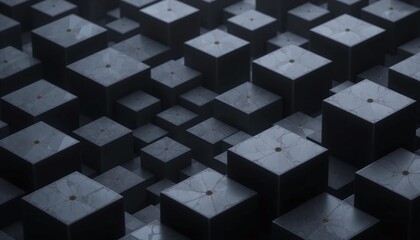 Obraz premium Futuristic Abstract 3D Cube Grid Background