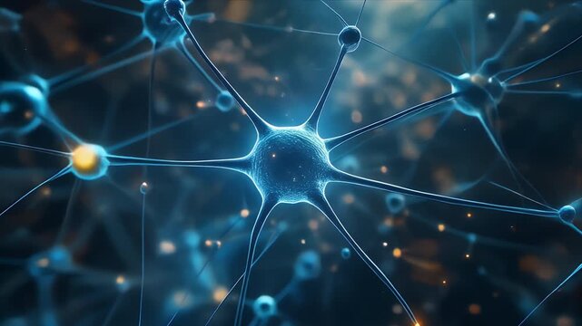Abstract neural network visualization with glowing connections, symbolizing artificial intelligence, data flow, innovation, and the future of digital intelligence.