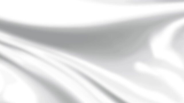 Abstract wavy white fabric texture. Liquid holographic background. Smooth silk fabric surface with ripples and folds on the plastic Holographic Pastel Background with 3D Rendering in Seamless Loop