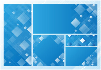 Fototapeta premium 抽象的な青色のビジネスイメージのセット素材