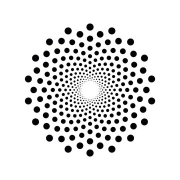 Abstract Phyllotaxis Spiral Dot Pattern &ndash; Fibonacci Geometric Mandala