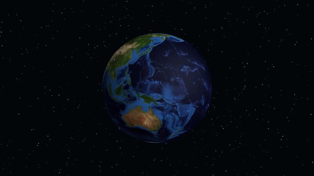Earth Zoom Animation Transitioning from Space to Bukittinggi Indonesia Location