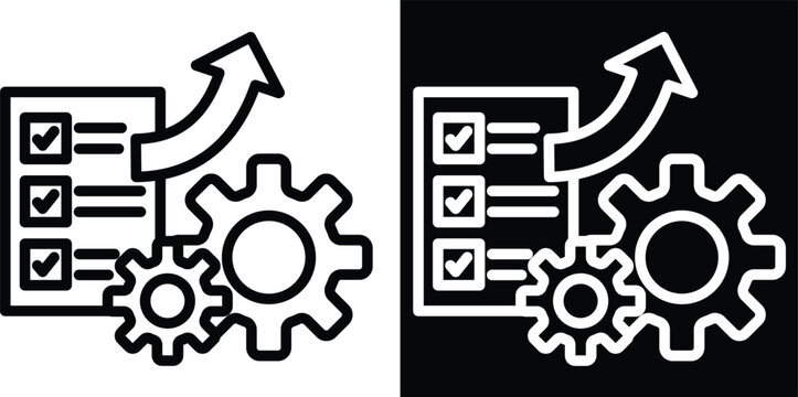implementation Two-tone version in black and white background
