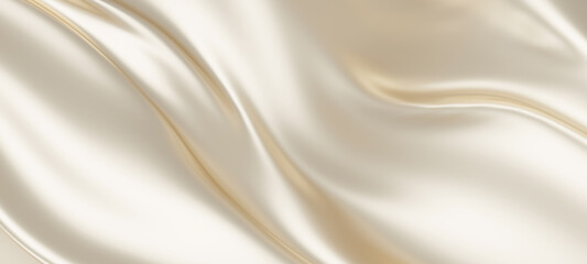 Luxury pearl color fabric background with copy space 3D render