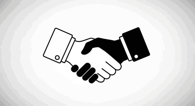 Two hands, one light-skinned and one dark-skinned, shaking in a gesture of agreement and partnership.