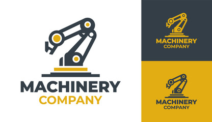 Machinery Company Logo Modern Minimalist Industrial Equipment Identity