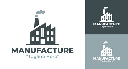 Fototapeta premium Manufacture Logo Modern Minimalist Production Company Identity