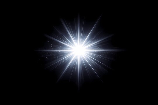 Camera Flash Starburst, bright explosion of white light, paparazzi effect