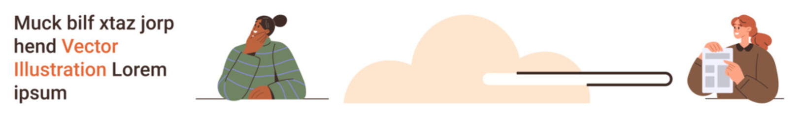 Remote work, digital communication, cloud storage, online collaboration, teamwork, virtual connection. Two people interacting, linked by a cloud-based digital line. Digital communication and cloud