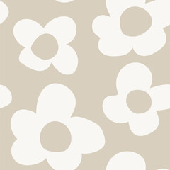 Beige Ditsy Floral seamless pattern design