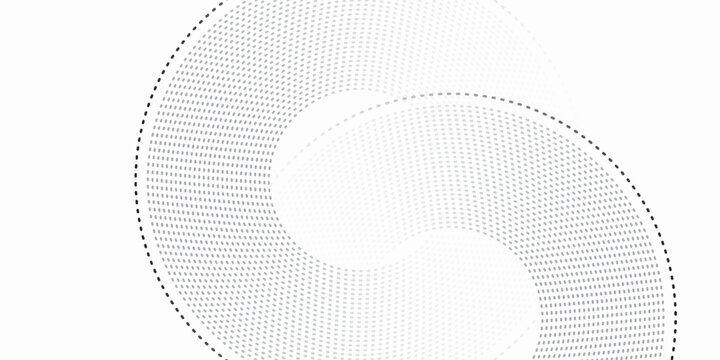 Top Circular abstract pattern with minimalist black lines on white background wave