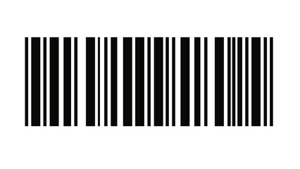 Clean black and white barcode illustration, essential for product identification, retail, and...