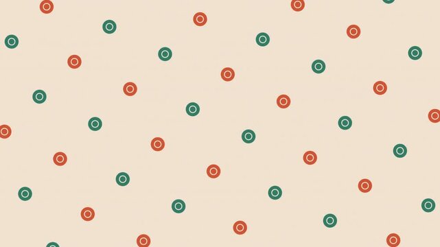 Animated Geometric pattern or background. Abstract moving shapes background, vintage retro colors. Seamless motion graphic background in a flat design