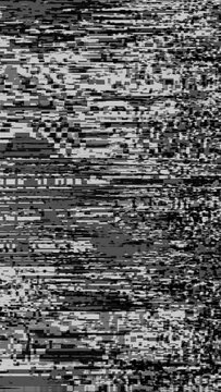 Black white glitch pattern with horizontal distorted lines in retro 80s, Y2K style, acid distortion, digital noise texture. Background, texture, digital art, modern 90s, 2000s, y2k creative banner