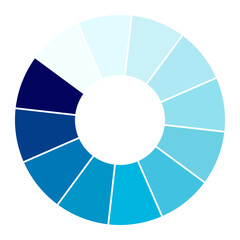 The blue download or update icon. Vector illustration