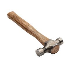 Hammer metal wooden handle isolated on transparent background