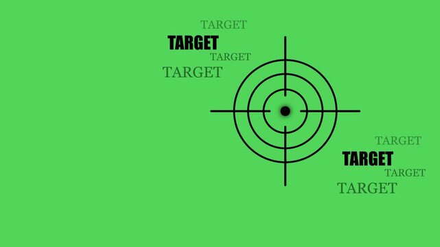 Target Practice Green Screen Bullseye Mark Targeting Concept