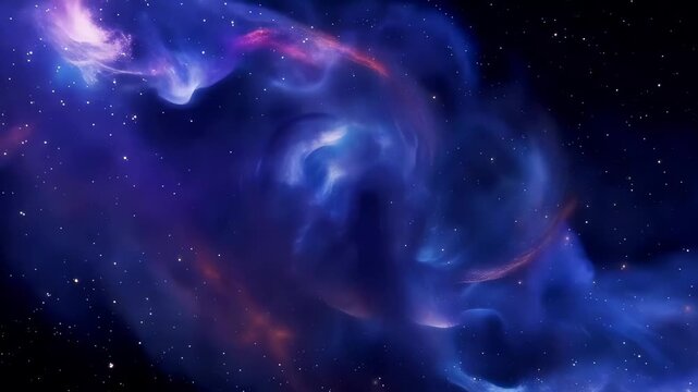 Exploring the beauty of outer space with colorful gas clouds and stars in a clear night sky